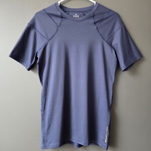 Tommie Copper Men's Compression Shirt Large Navy Shoulder Support Infused  EUC